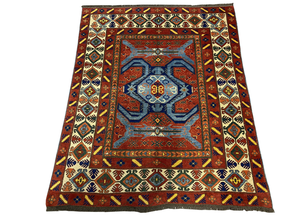5.2 x 6.5 Center Medallion Russian Kazak Rug 9218