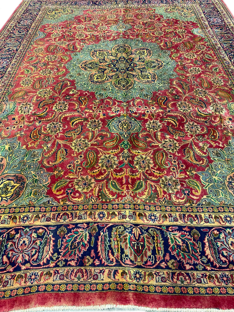 10 x 13.3 Persian Traditional Rug Red Green Sale 