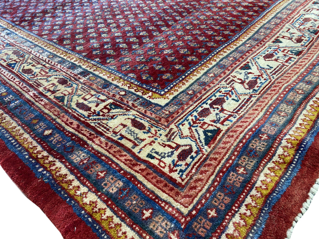 5.4 x 7.8 Red Semi Antique Persian Mir Rug 72621