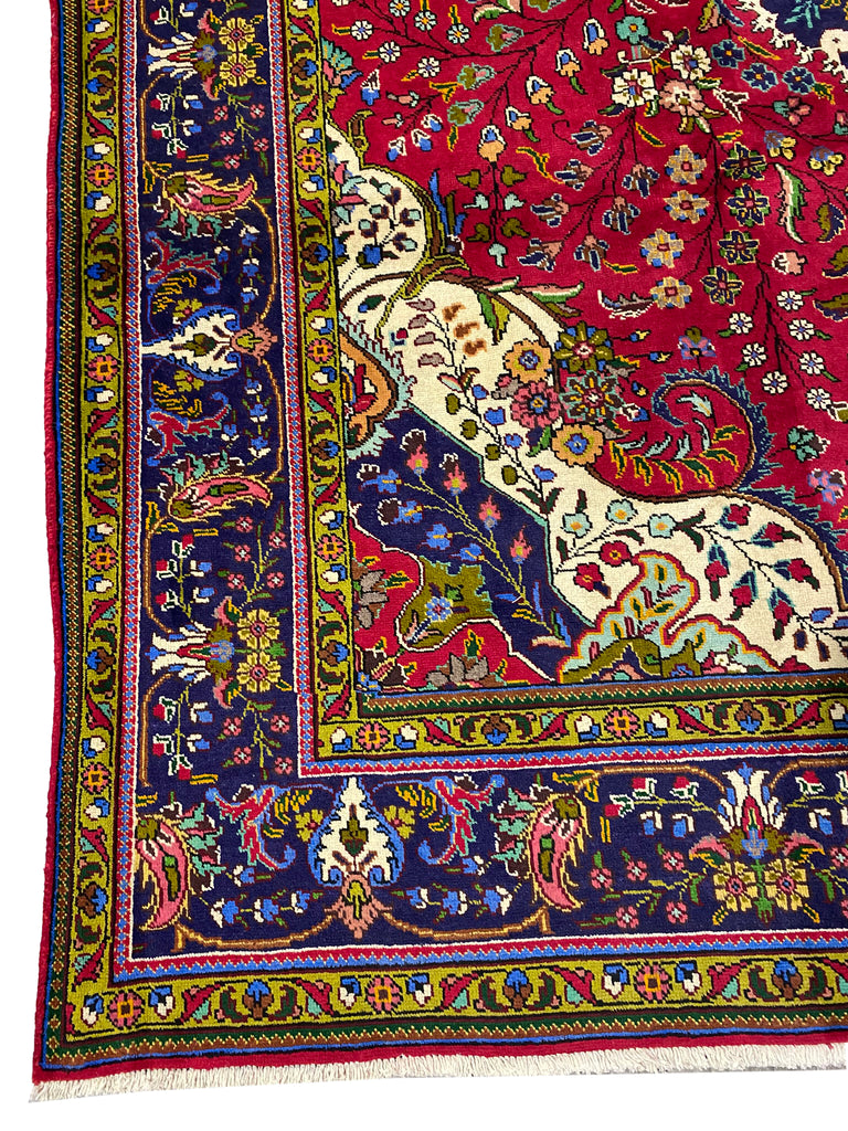 9.9 x 13 Pre-Owned Persian Wool Tabriz Rug #F-6989