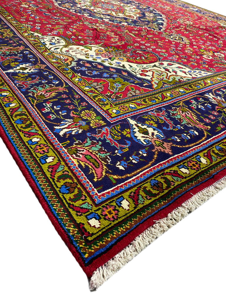 9.9 x 13 Pre-Owned Persian Wool Tabriz Rug #F-6989