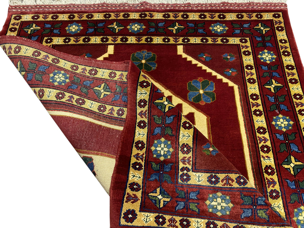 4 x 4.7 Handmade Square Kazak Rug #PIX-6996