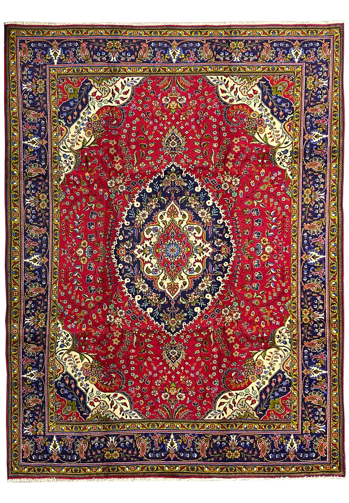 9.9 x 13 Pre-Owned Persian Wool Tabriz Rug