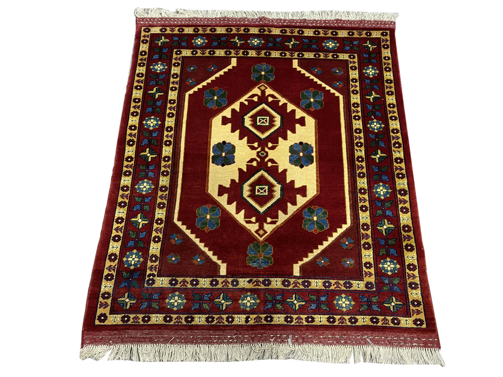 4 x 4.7 Handmade Square Kazak Rug #PIX-6996