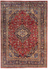 Load image into Gallery viewer, 8 x 11.8 Genuine Persian Kashan Rug Classic Red Blue Traditional