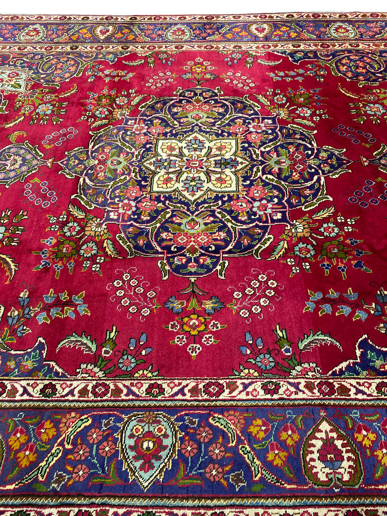 9.8 x 12.6 Authnetic Persian Tabriz Rug Wool Clearance Sale #F-6992