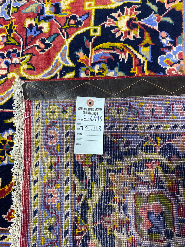 7.9 x 11.3 Authentic Persian Kashan Rug Classic Traditional #F-6993