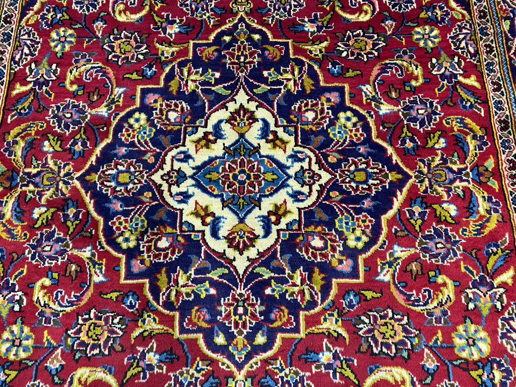 5 x 8 Semi-Antique Persian Kashan Rug 74510