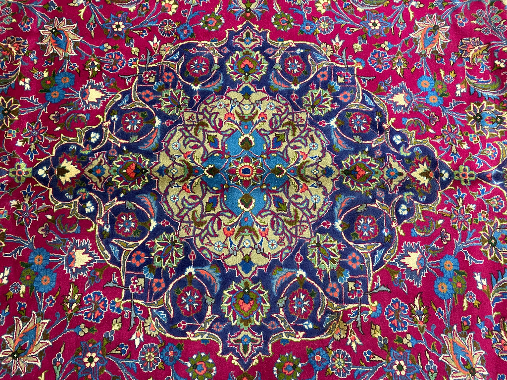 10.2 x 14 Hand-knotted Weave Antique Persian Sarouk Mahallat Rug 1291