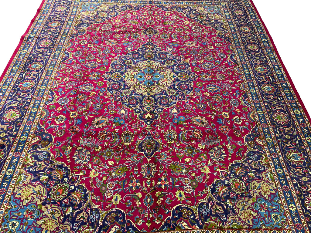 10.2 x 14 Hand-knotted Weave Antique Persian Sarouk Mahallat Rug 1291