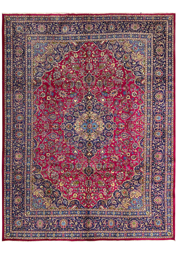 10.2 x 14 Hand-knotted Weave Antique Persian Sarouk Mahallat Rug 1291