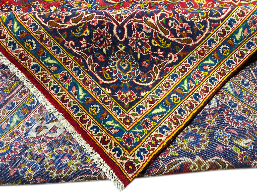 9.8 x 13.2 Red Handmade Craftsmanship Persian Kashan Rug 7007