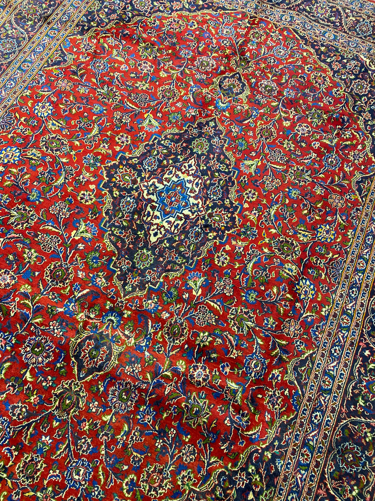 9.7 x 12.6 Classic Quality Persian Kashan Rug #F-6995
