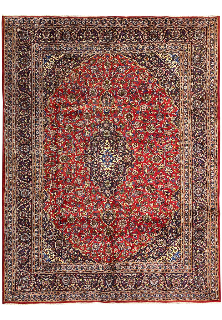 9.7 x 12.6 Classic Quality Persian Kashan Rug #F-6995