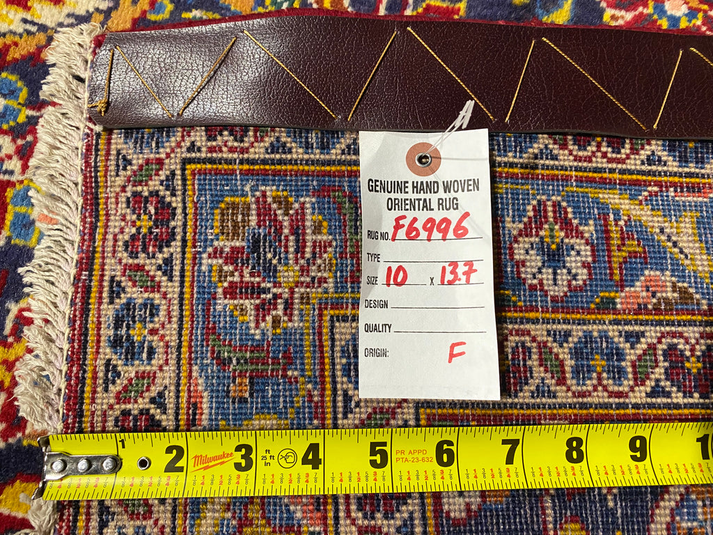10 x 13.7 Authentic Quality Persian Kashan Rug #F-6996