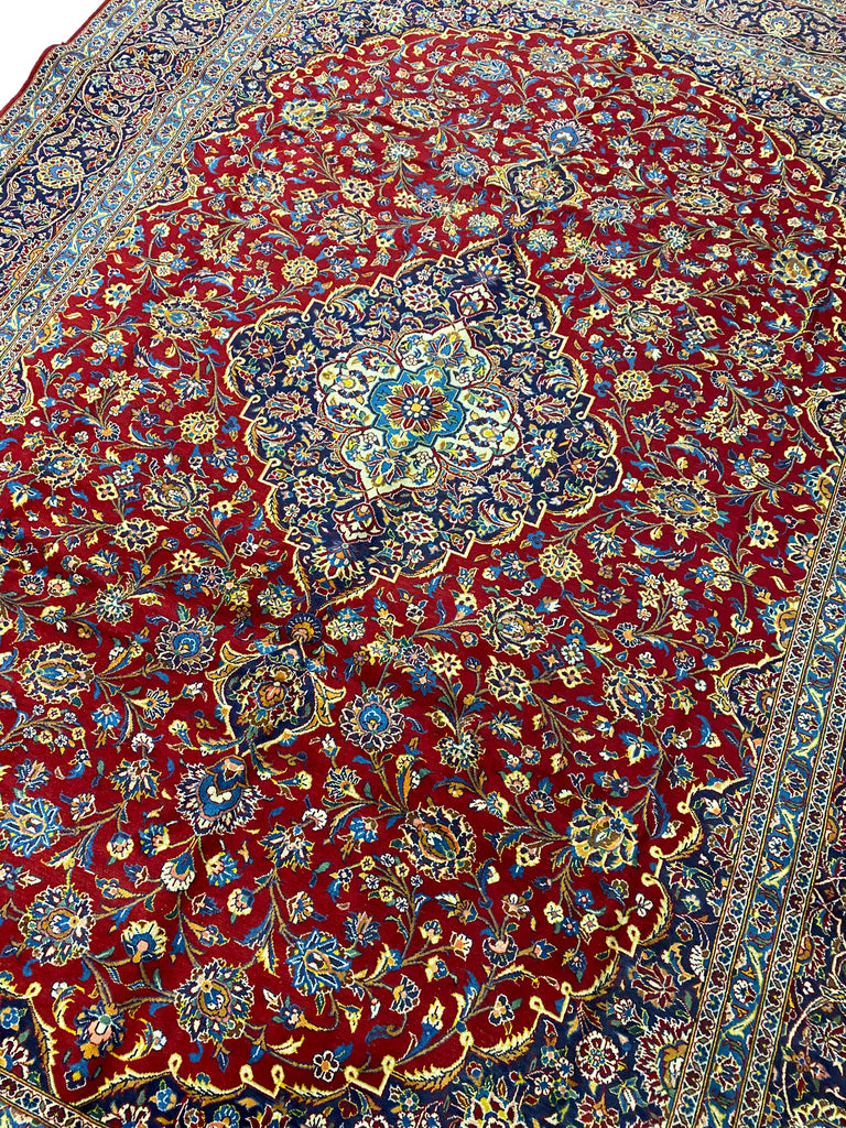 10 x 13.7 Authentic Quality Persian Kashan Rug #F-6996
