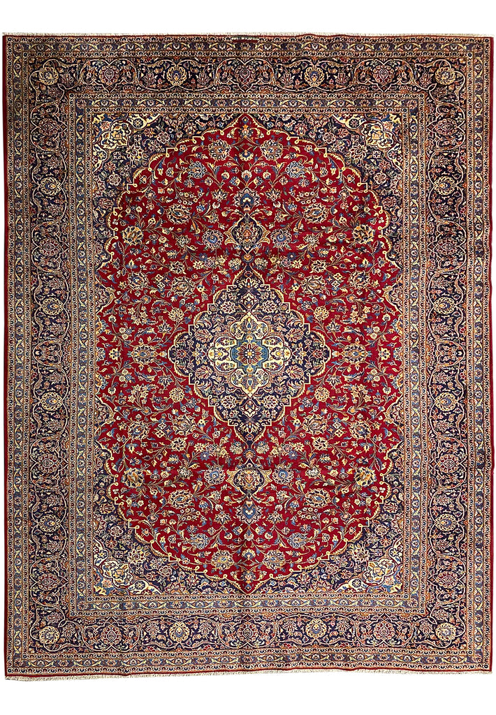 10 x 13.7 Authentic Quality Persian Kashan Rug #F-6996