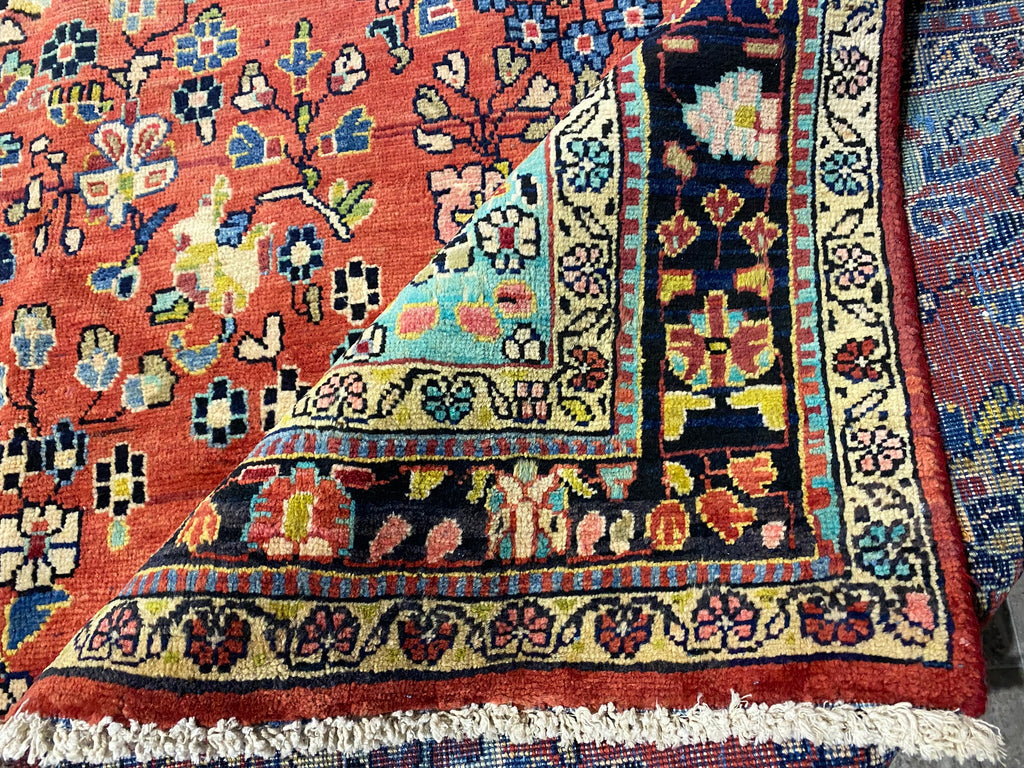 5.6 x 10 Antique Persian Sarouk Rug #B-72451