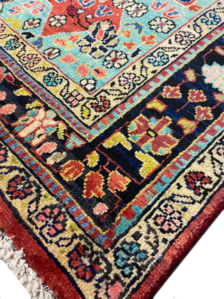 5.6 x 10 Antique Persian Sarouk Rug #B-72451