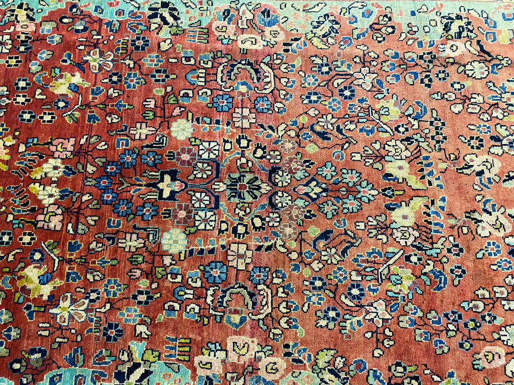 5.6 x 10 Antique Persian Sarouk Rug #B-72451
