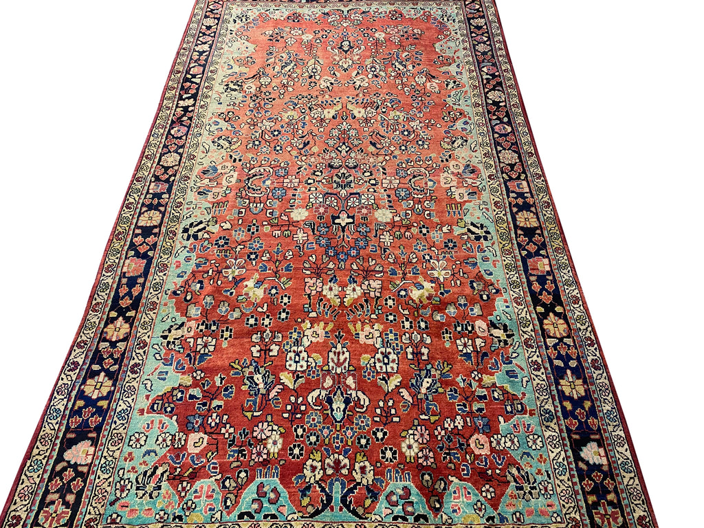 5.6 x 10 Antique Persian Sarouk Rug #B-72451