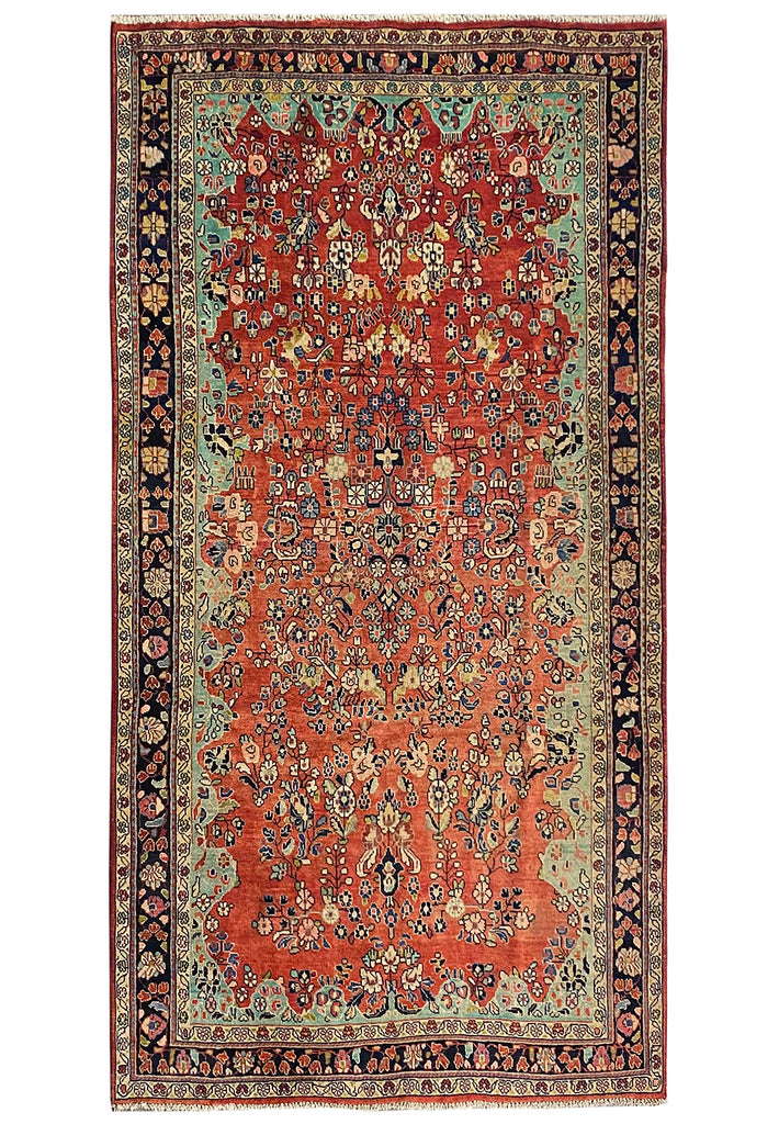 5.6 x 10 Antique Persian Sarouk Rug #B-72451