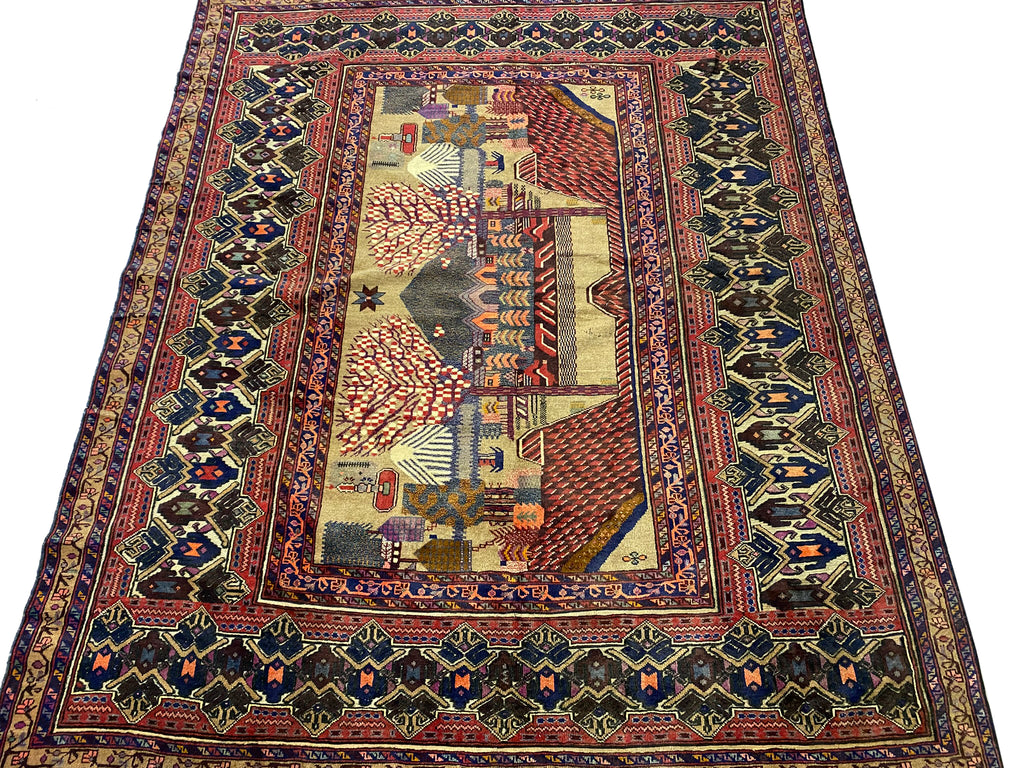 6.2 x 8.8 Pictorial Persian Rug 15197