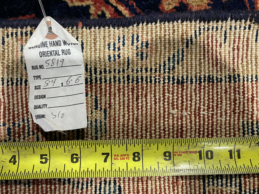 5.4 x 6.6 Persian Nahavand Herat Squarish Rug #5819