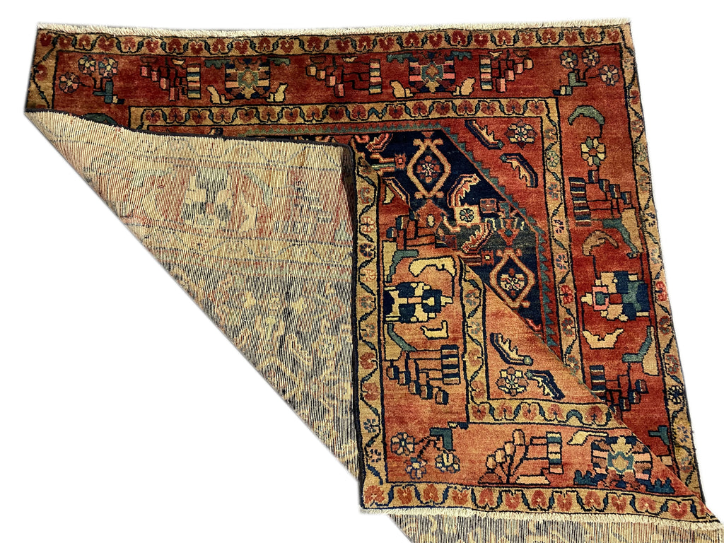 5.4 x 6.6 Persian Nahavand Herat Squarish Rug #5819