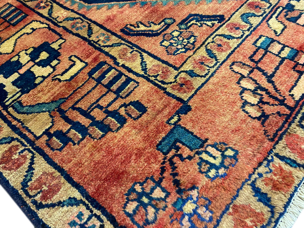 5.4 x 6.6 Persian Nahavand Herat Squarish Rug #5819