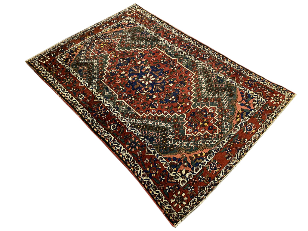 4.8 x 7 Semi-Antique Persian Bijar Seneh Rug #PIX-23441B