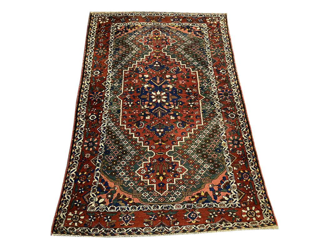 4.8 x 7 Semi-Antique Persian Bijar Seneh Rug #PIX-23441B