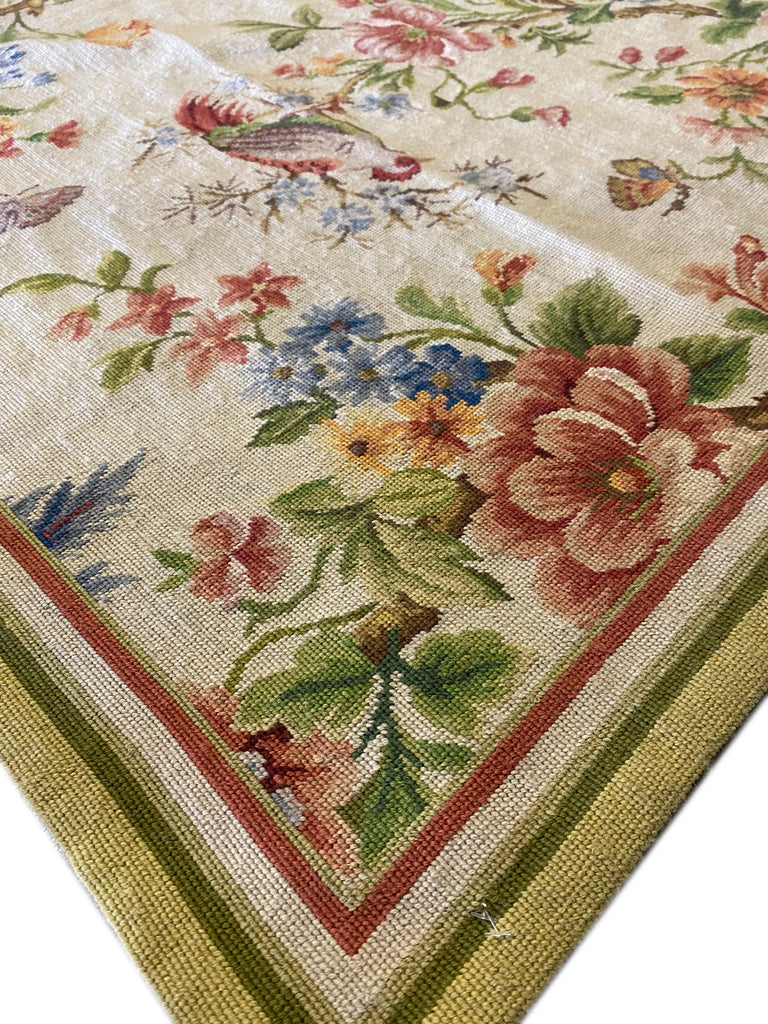 6 x 9 Beautiful Needle Point Birds Rooster Trees #F-6997