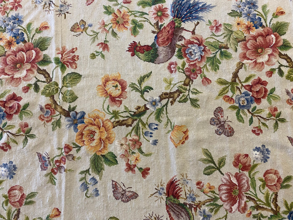 6 x 9 Beautiful Needle Point Birds Rooster Trees #F-6997