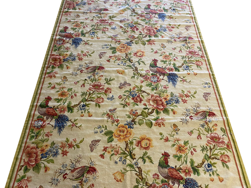 6 x 9 Beautiful Needle Point Birds Rooster Trees #F-6997