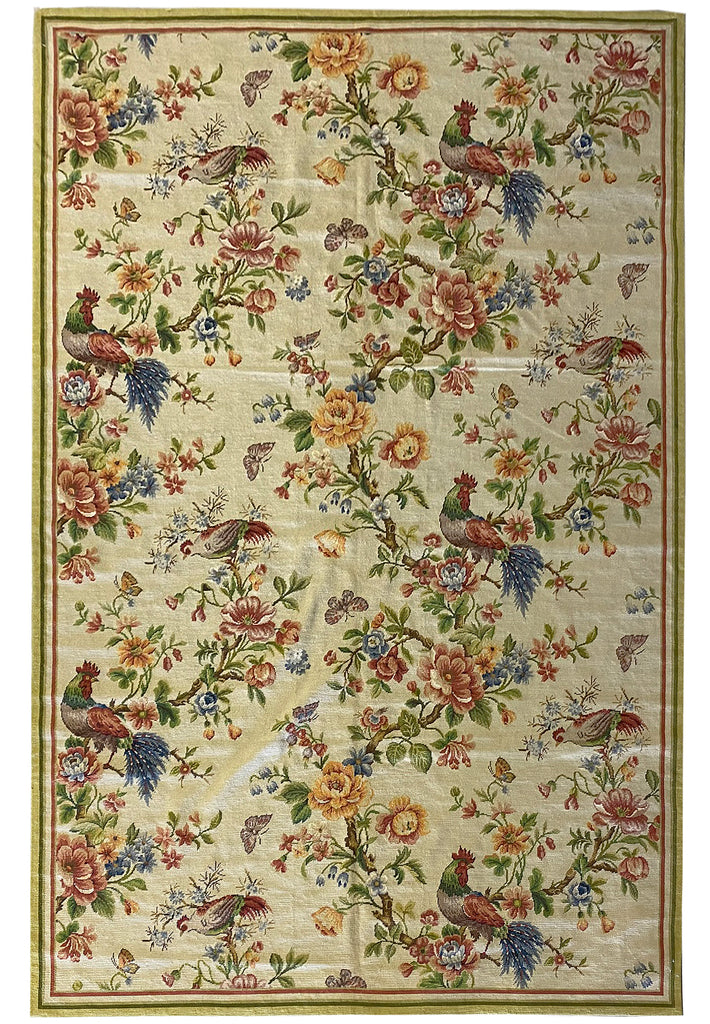 6 x 9 Beautiful Needle Point Birds Rooster Trees #F-6997