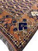 Load image into Gallery viewer, 4 x 6 Dark Blue Afghan Handmade Wool Tribal Herat Rug #F-6998