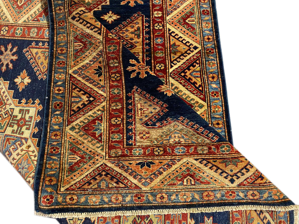 5.5 x 7.8 Navy Blue Super Kazak Rug 28215