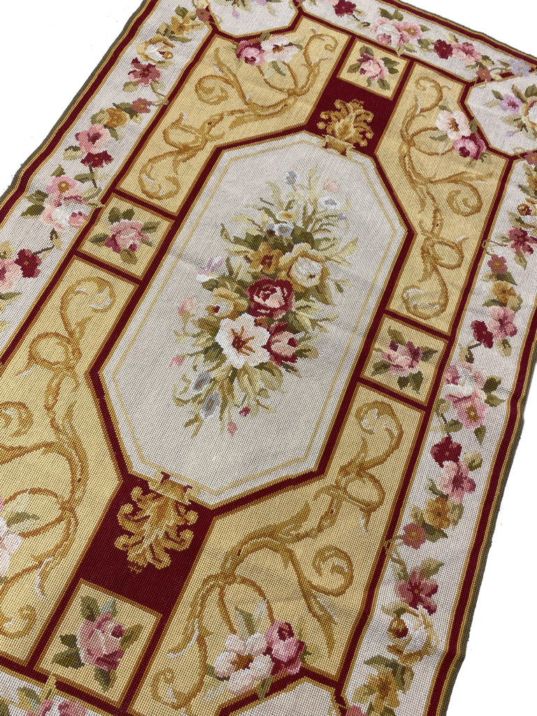 3 x 5 Handmade No Pile- Flat Tapestry Weave Needle Point Rug #F-6999