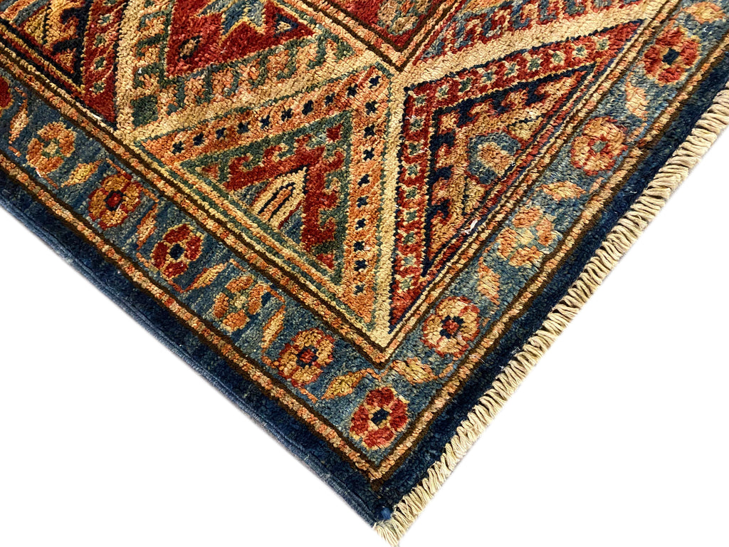5.5 x 7.8 Navy Blue Super Kazak Rug 28215