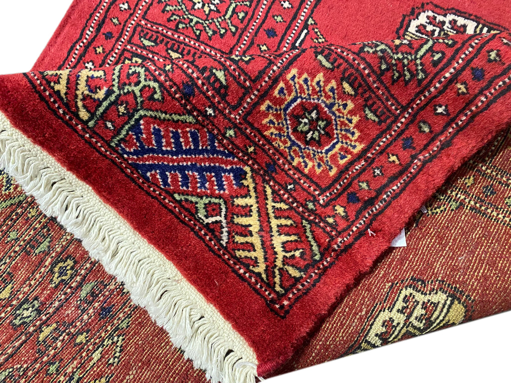 2.7 x 7.5 Bokhara Pakistan Handmade Wool Runner #F-3005