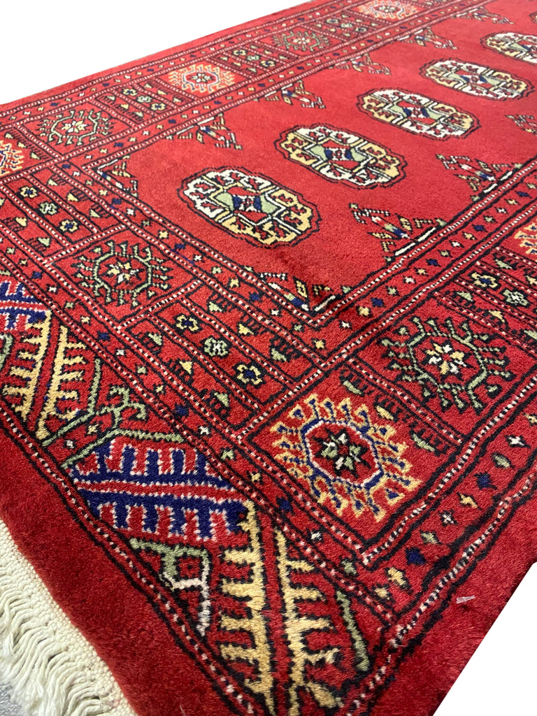 2.7 x 7.5 Bokhara Pakistan Handmade Wool Runner #F-3005