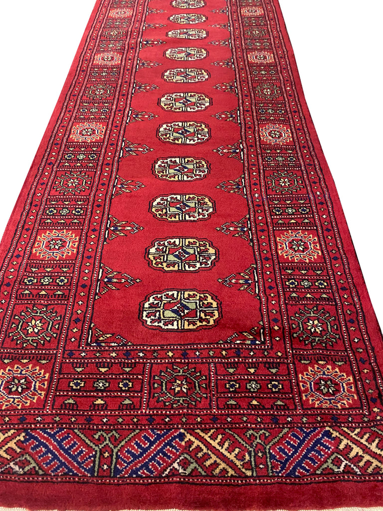 2.7 x 7.5 Bokhara Pakistan Handmade Wool Runner