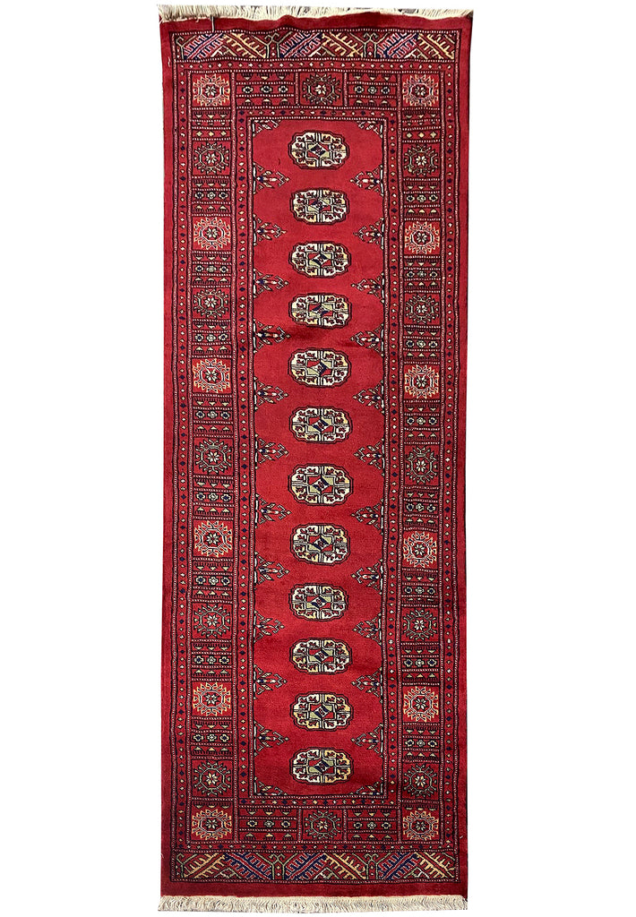 2.7 x 7.5 Bokhara Pakistan Handmade Wool Runner