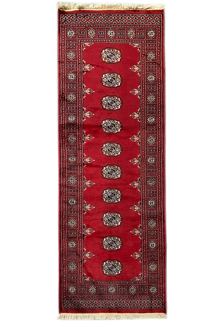 2.8 x 7.6 Traditional Handmade Pakistan Classic Bokhara Runner
