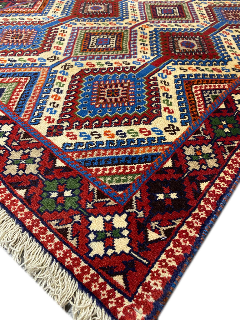 3.5 x 4.6 Traditional Handmade Persian Tribal Yalame Rug #F-3008