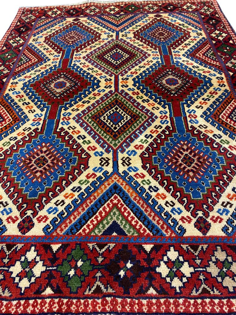 3.5 x 4.6 Traditional Handmade Persian Tribal Yalame Rug #F-3008