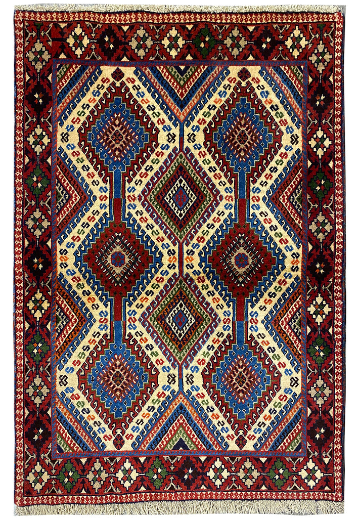 3.5 x 4.6   Traditional Handmade Persian Tribal Yalame Rug 