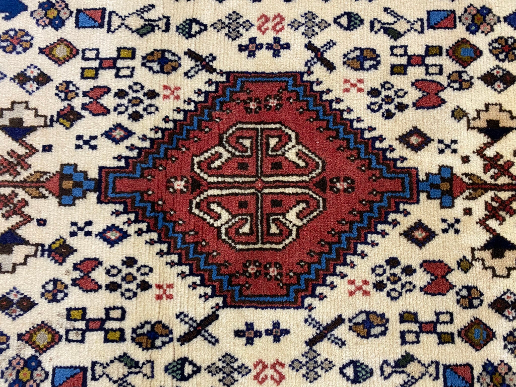 3 x 4 Traditional Handmade Geometric Persian Tribal Rug Shiraz Abadeh #PIX-28681