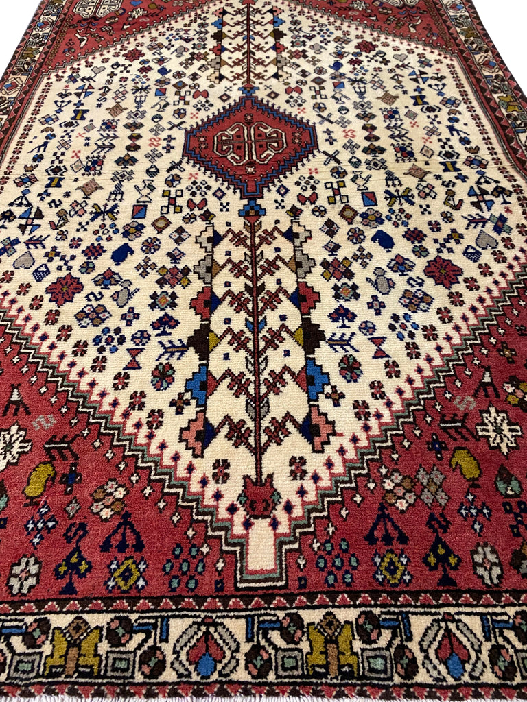 3 x 4 Traditional Handmade Geometric Persian Tribal Rug Shiraz Abadeh #PIX-28681